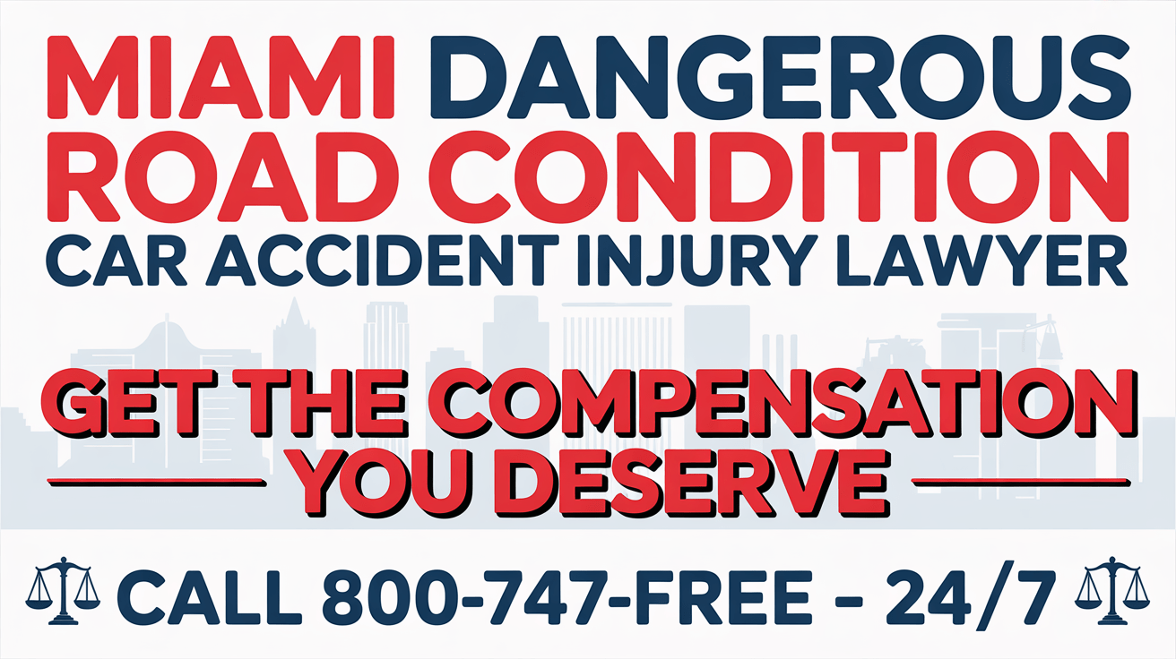 Miami Dangerous Road Condition Car Accident Injury Lawyer