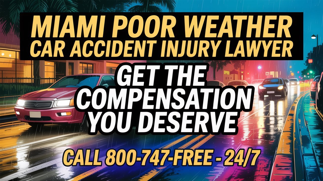 Abogado de lesiones por accidente de coche en Miami debido a mal tiempo