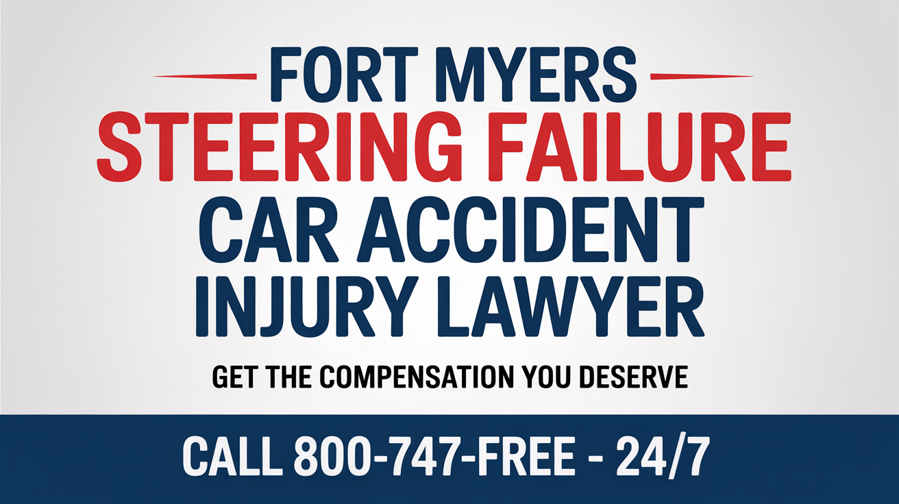 Abogado de lesiones por accidente de coche por fallo de dirección en Fort Myers