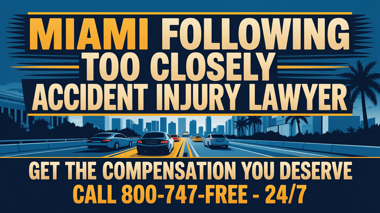 Abogado de lesiones por accidente de seguimiento demasiado cercano en Miami