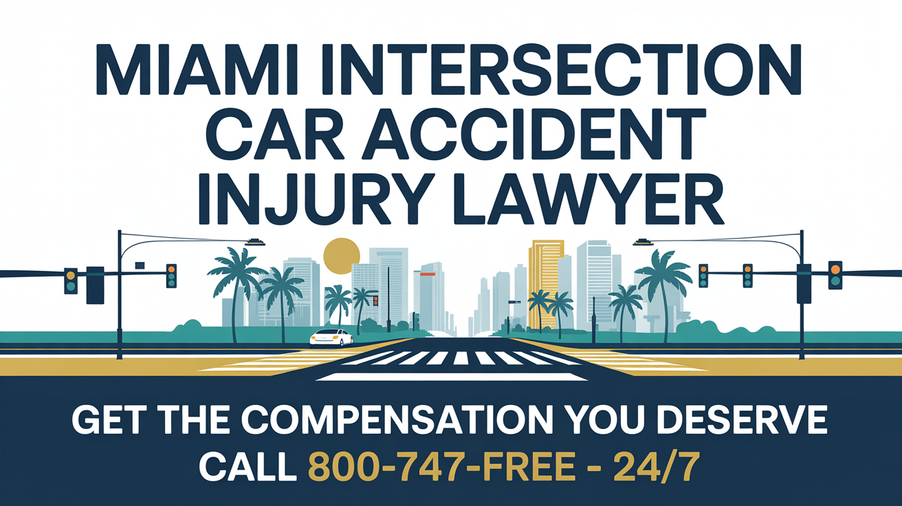Abogado de lesiones por accidente de coche en intersecciones de Miami