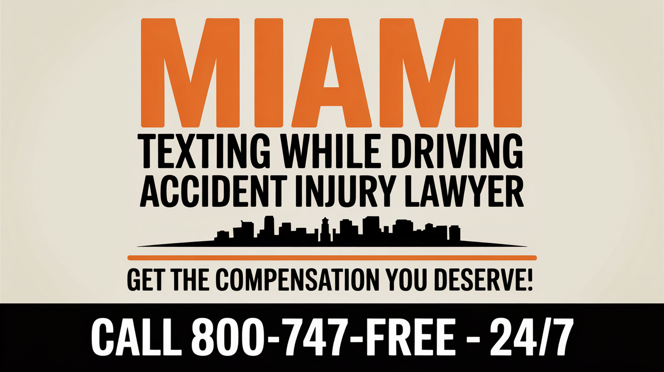 Abogado de lesiones por accidente de conducción distraída en Miami