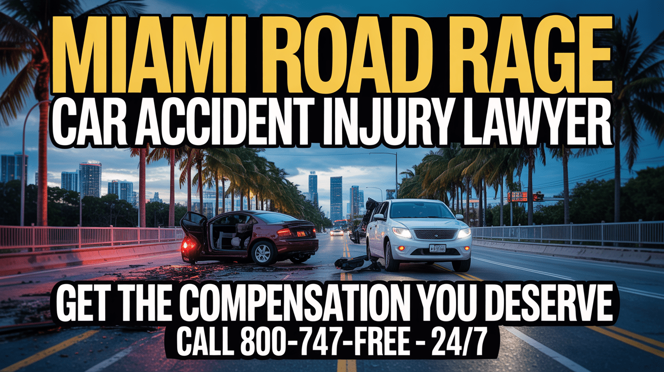 Abogado de lesiones por accidente de automóvil por rabia en la carretera en Miami