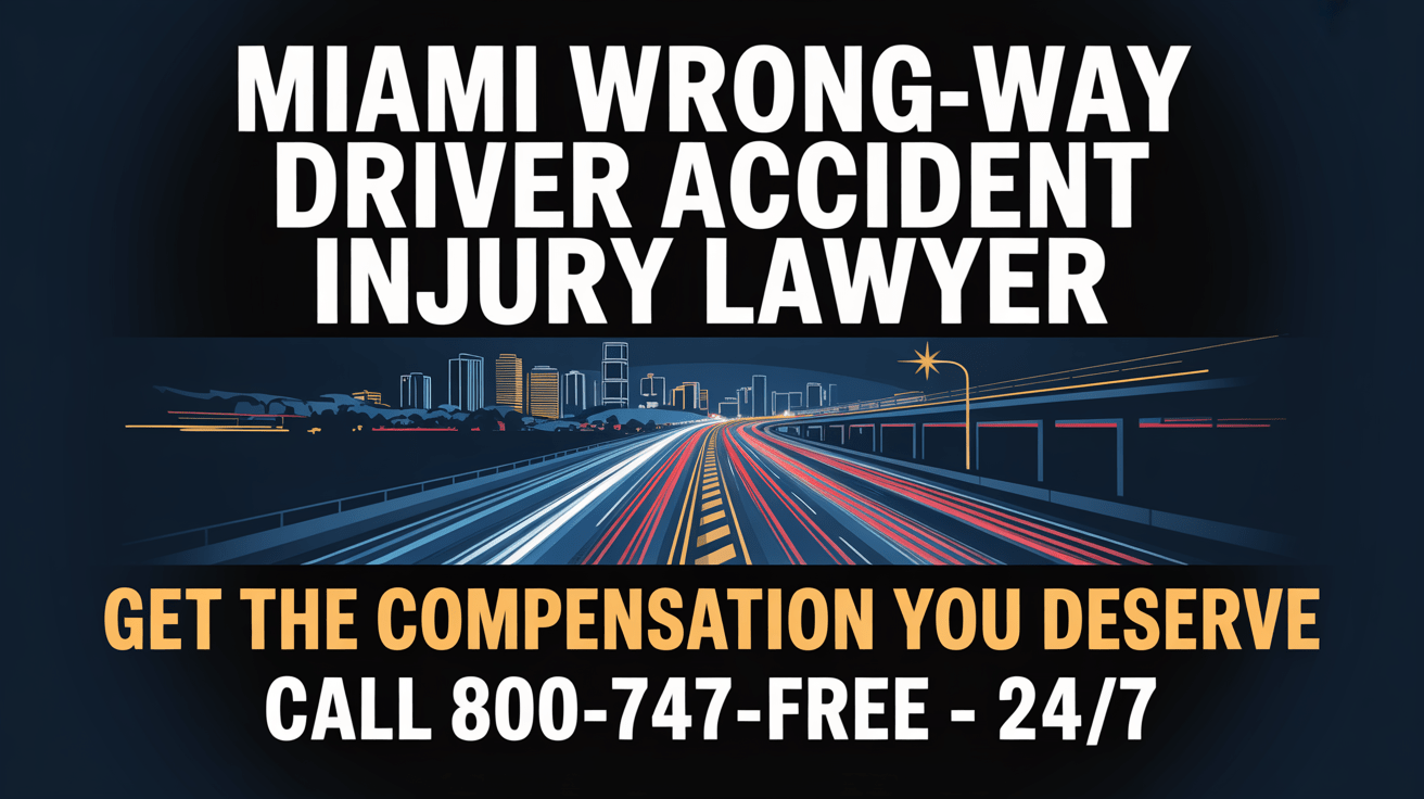 Abogado de lesiones por accidente de conductor en sentido contrario en Miami