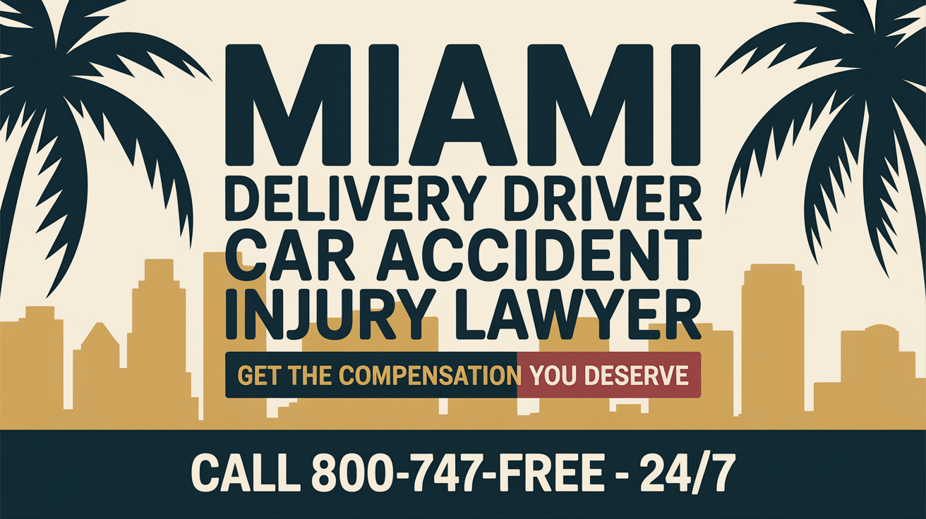 Abogado de lesiones por accidente de coche de conductor de entrega en Miami