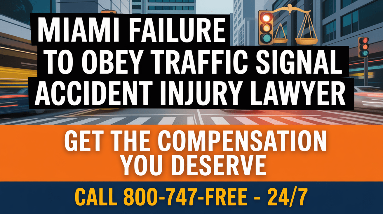Miami Failure To Obey Traffic Signal Accident Injury Lawyer