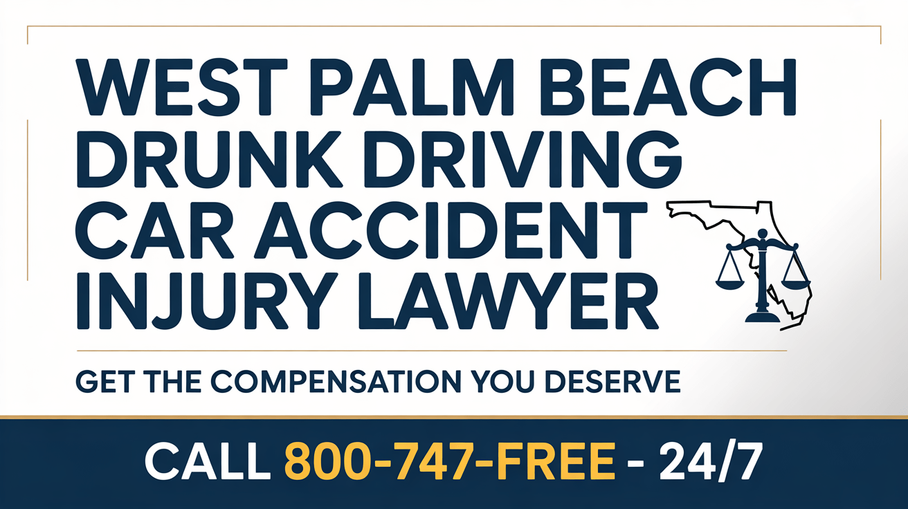 Abogado de lesiones por accidente de coche por conducción ebria en West Palm Beach