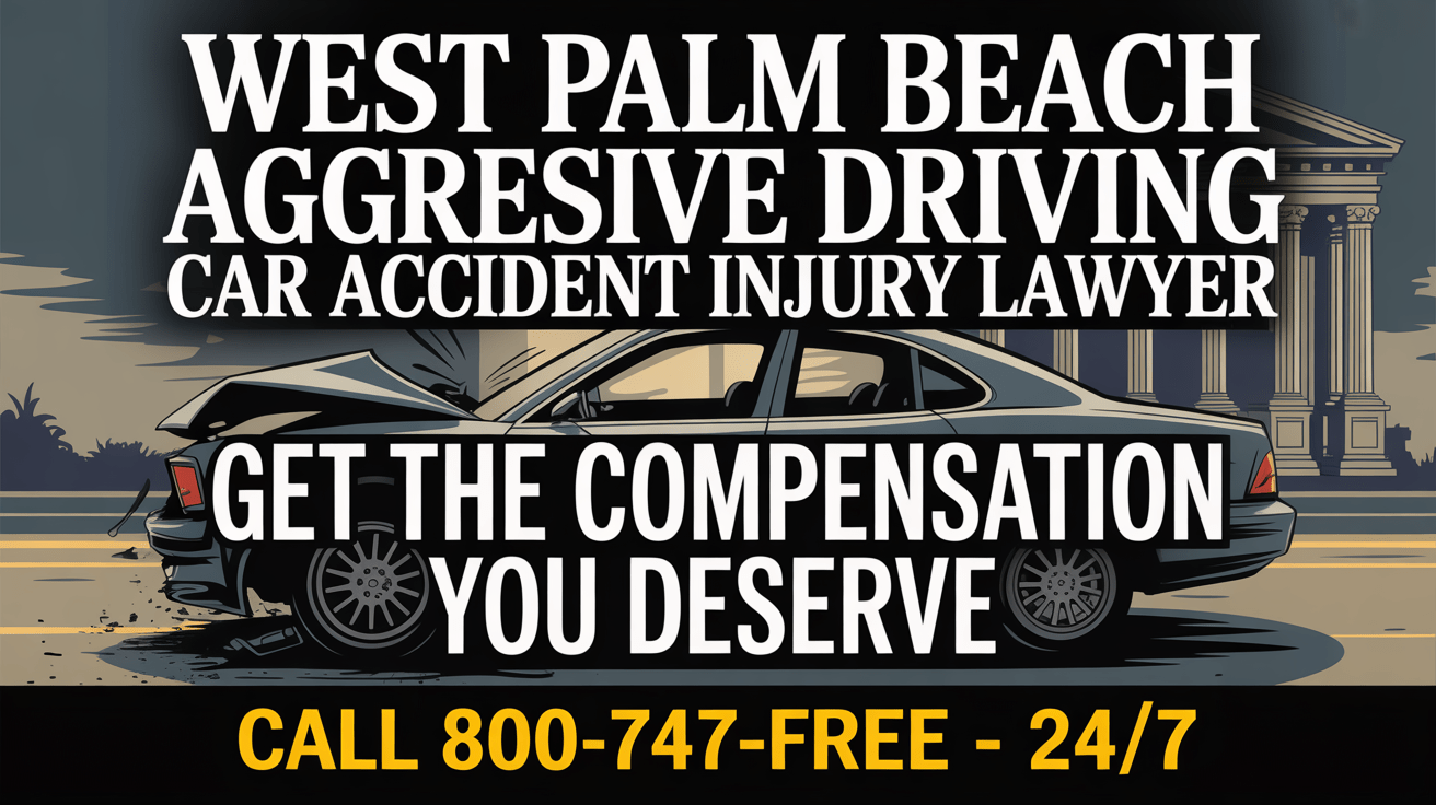 Abogado de lesiones por accidente de coche por conducción agresiva en West Palm Beach