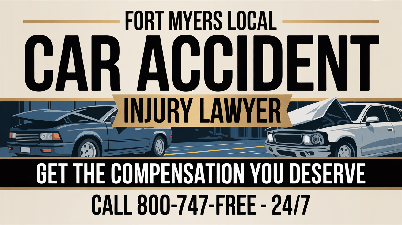 Abogado de lesiones por accidente de coche en carretera local de Fort Myers