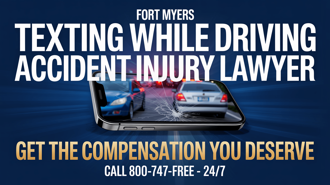 Abogado de lesiones por accidente de texto mientras se conduce en Fort Myers