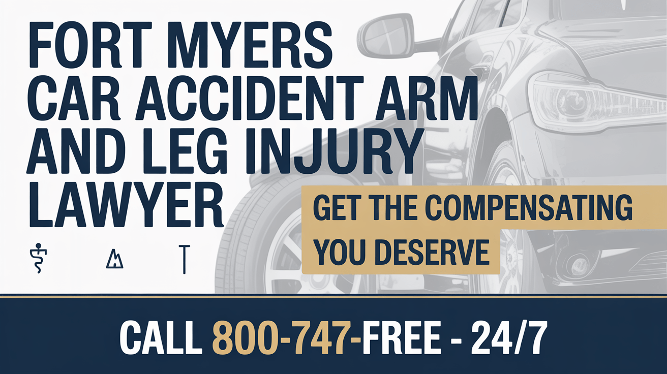 Abogado de lesiones en brazos y piernas por accidente de coche en Fort Myers