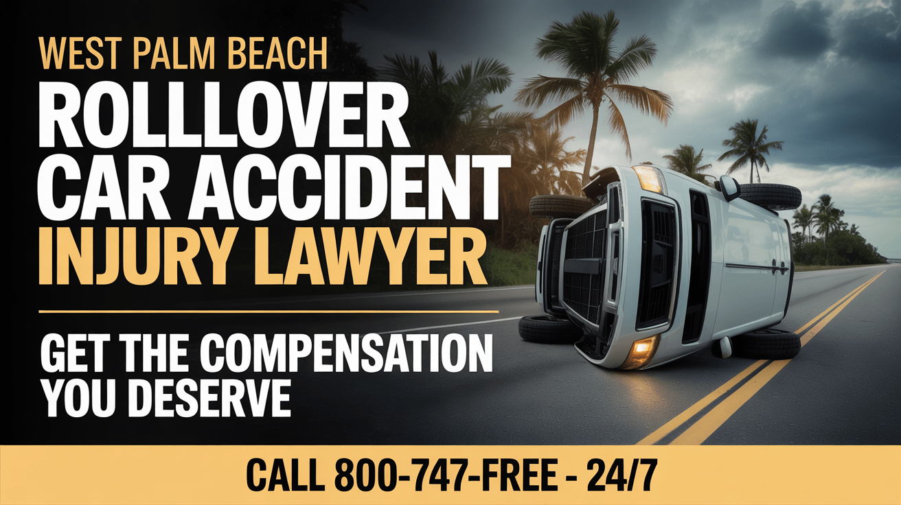 Abogado de lesiones por accidente de automóvil por vuelco en West Palm Beach
