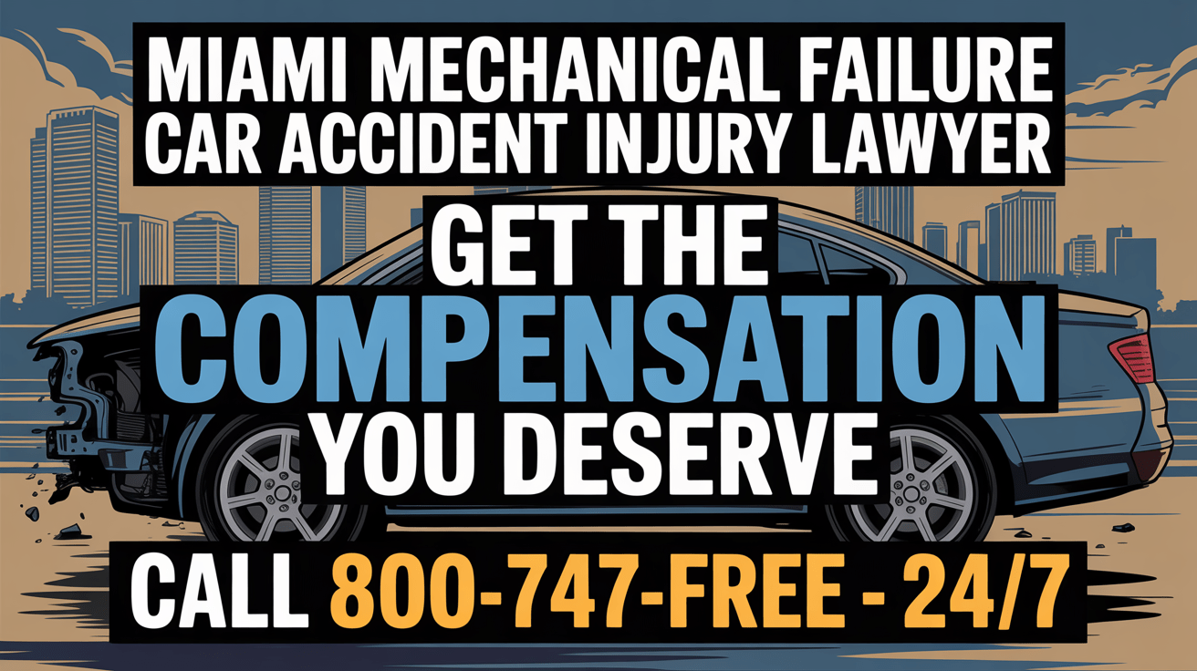 Abogado de lesiones por accidente de automóvil por fallo mecánico en Miami