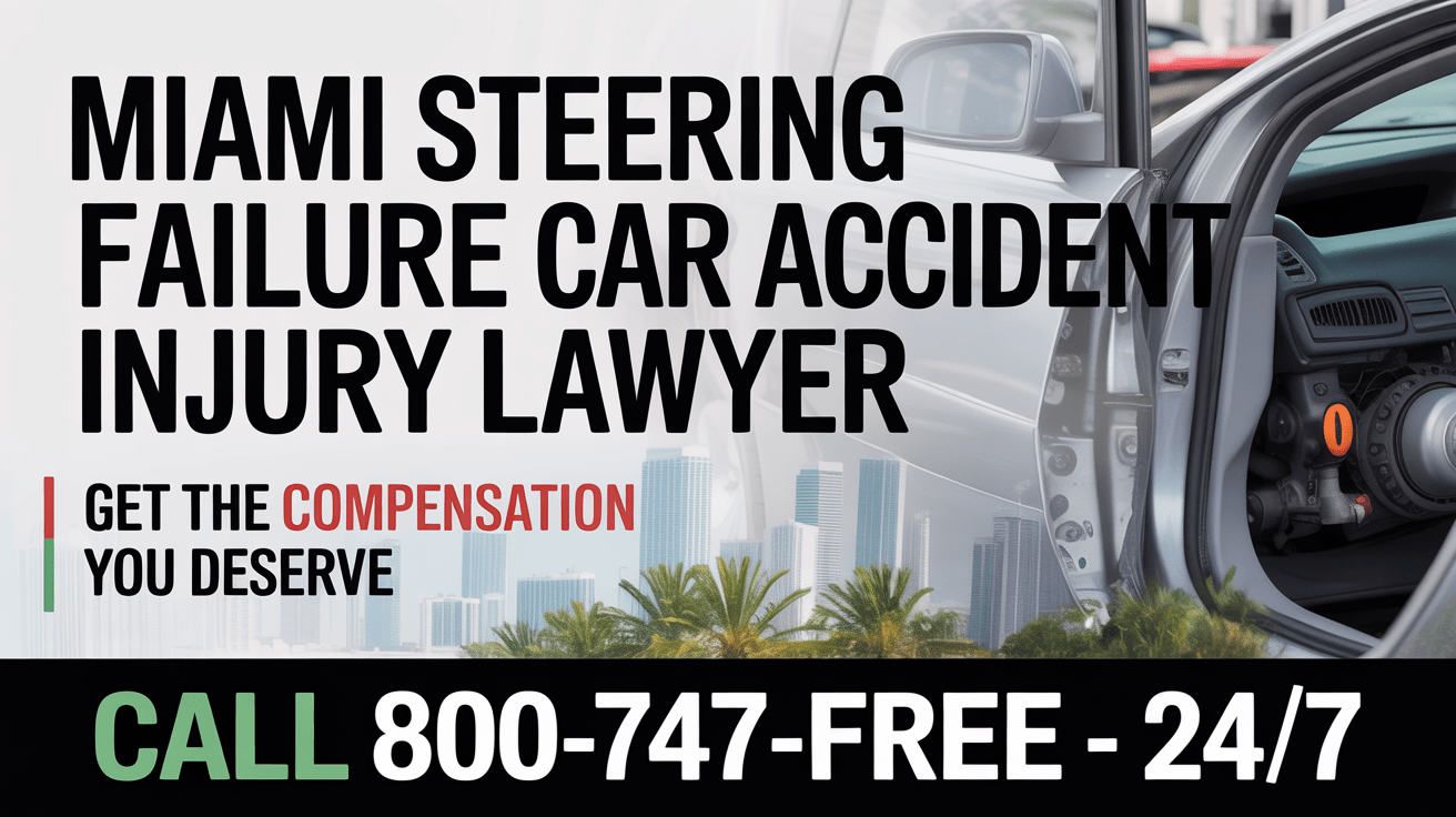 Abogado de accidentes de automóvil por falla de dirección en Miami