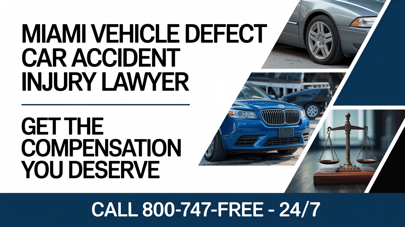 Abogado de lesiones por accidente de automóvil por defecto de vehículo en Miami