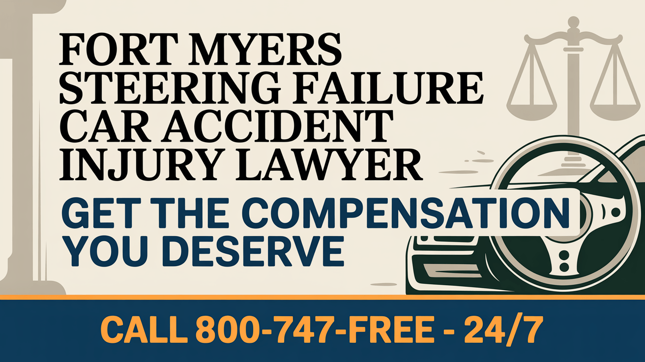Abogado de lesiones por accidente de automóvil por fallo de dirección en Fort Myers