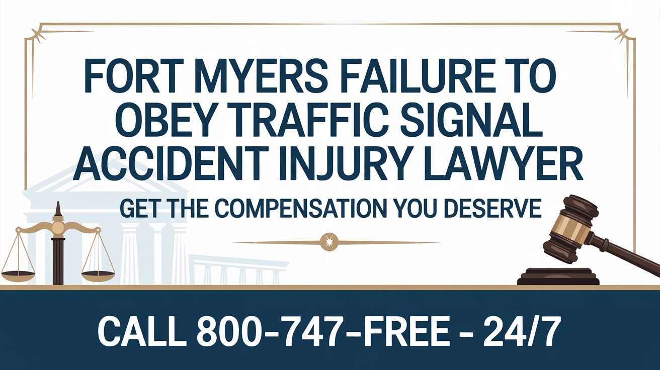 Abogado de lesiones por accidente de incumplimiento de señal de tráfico en Fort Myers