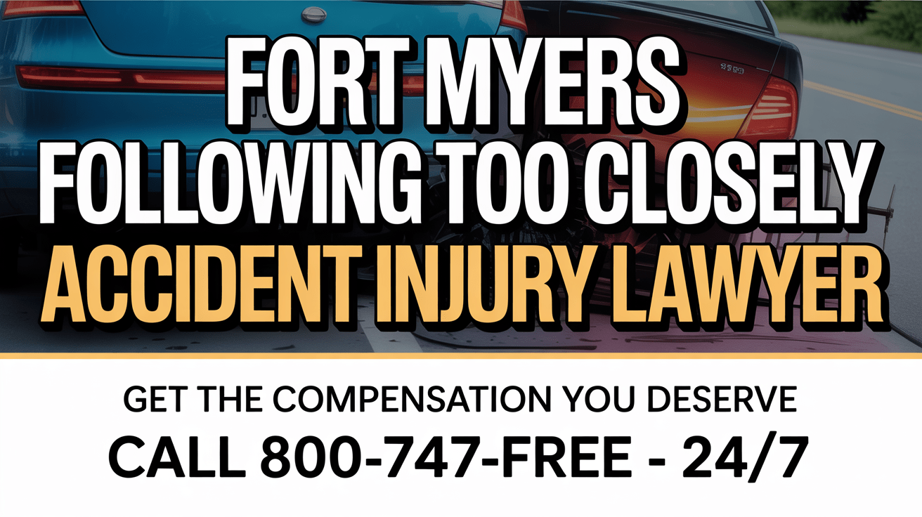 Abogado de lesiones por accidente de seguir demasiado de cerca en Fort Myers