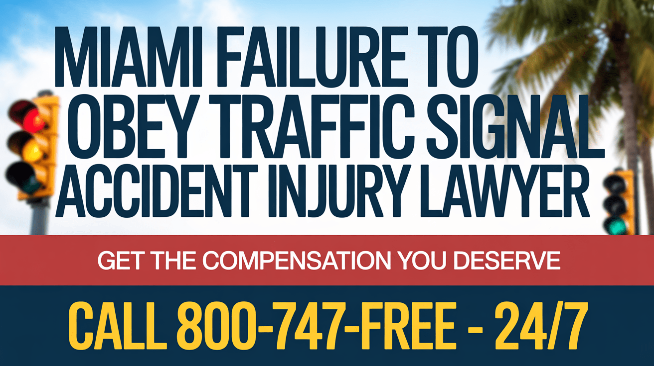 Miami Failure To Obey Traffic Signal Accident Injury Lawyer