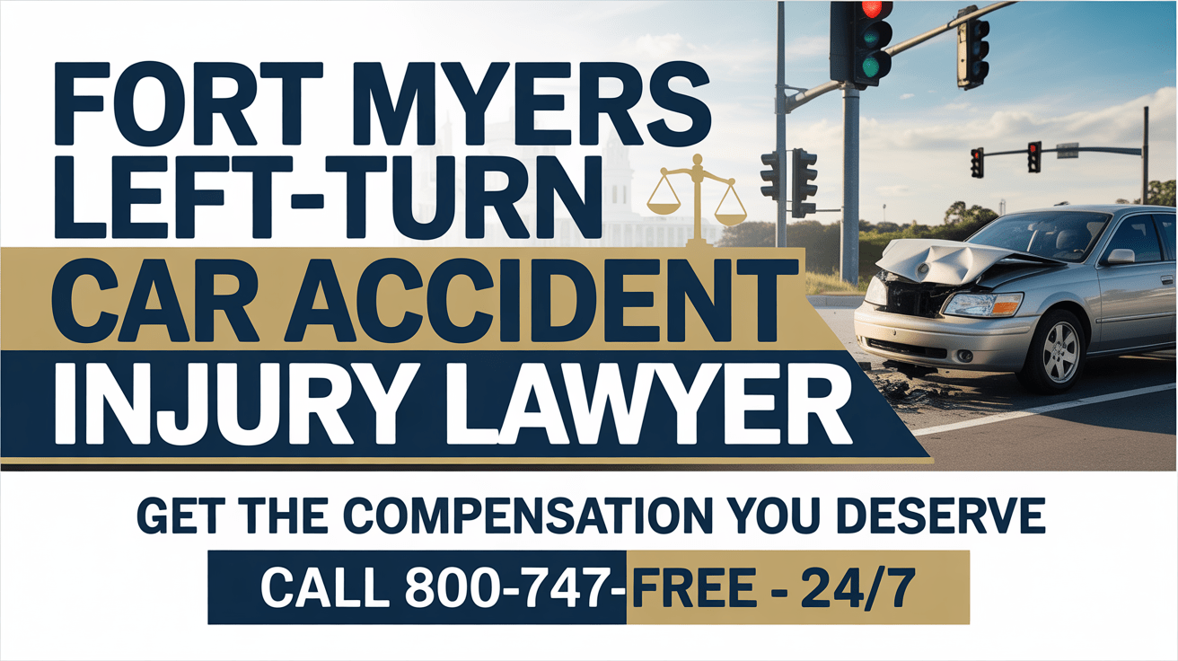 Abogado de lesiones por accidente de automóvil al girar a la izquierda en Fort Myers