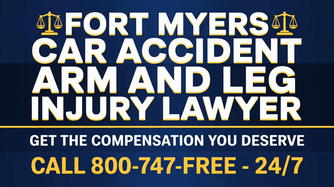 Abogado de lesiones en brazos y piernas por accidente de coche en Fort Myers