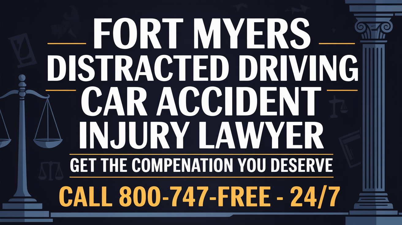 Abogado de lesiones por accidente de coche por conducción distraída en Fort Myers