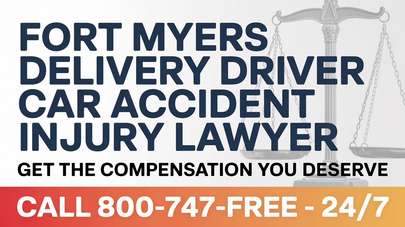 Abogado de lesiones por accidente de coche de conductor de entrega en Fort Myers