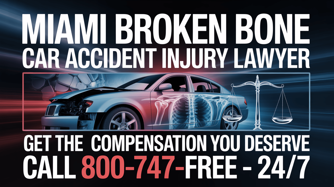 Abogado de lesiones por accidente de automóvil con fractura en Miami