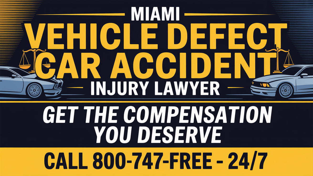 Abogado de Lesiones por Accidentes de Automóviles por Defecto de Vehículo en Miami