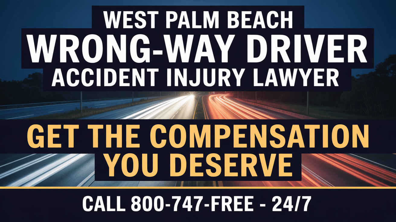 Abogado de lesiones por accidente de conductor en sentido contrario en West Palm Beach