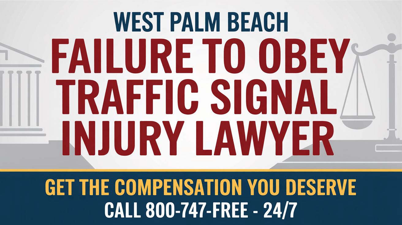 West Palm Beach Failure To Obey Traffic Signal Accident Injury Lawyer