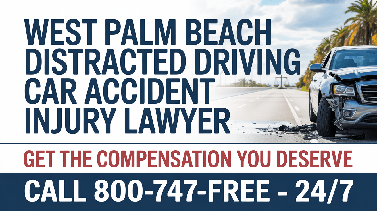 Abogado de Lesiones por Accidente de Coche por Conducción Distractiva en West Palm Beach