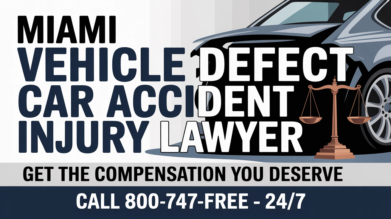 Abogado de lesiones por accidente de automóvil por defecto de vehículo en Miami