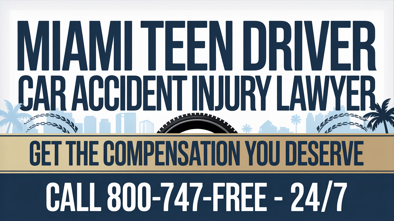 Abogado de lesiones por accidente de automóvil de un conductor adolescente en Miami