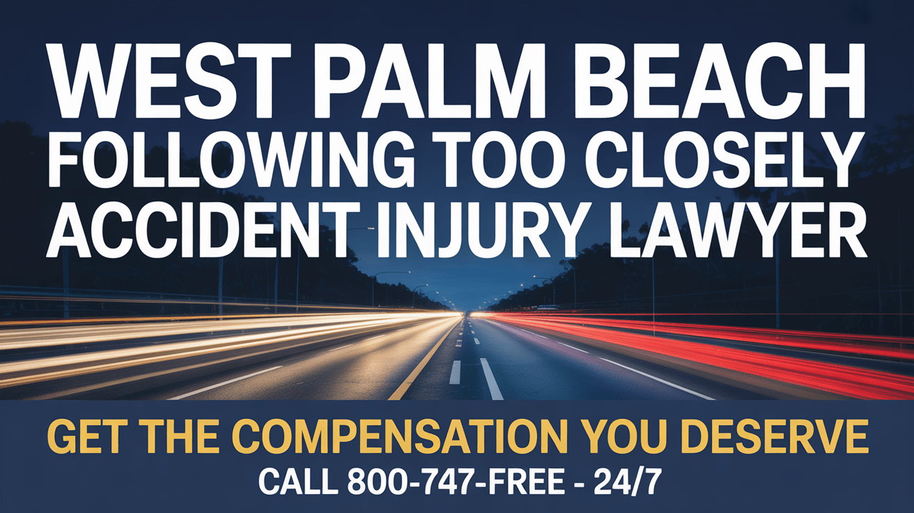 West Palm Beach Following Too Closely Accident Injury Lawyer