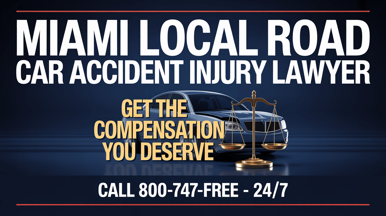 Abogado de lesiones por accidente de automóvil en carreteras locales de Miami