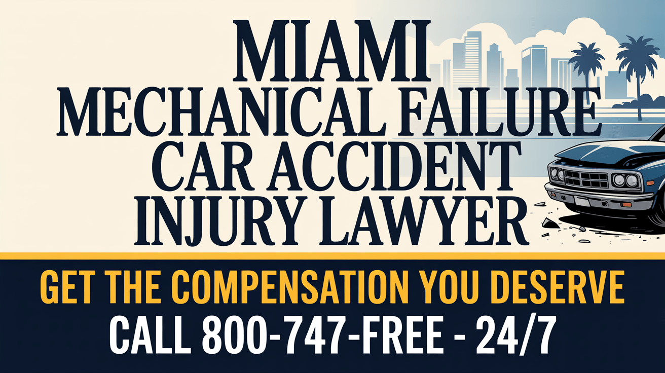 Abogado de lesiones por accidente automovilístico por falla mecánica en Miami
