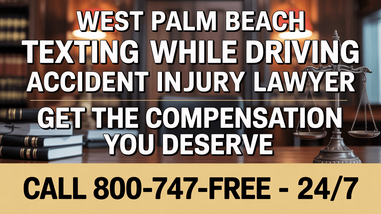 Abogado de lesiones por accidente de enviar mensajes de texto en West Palm Beach