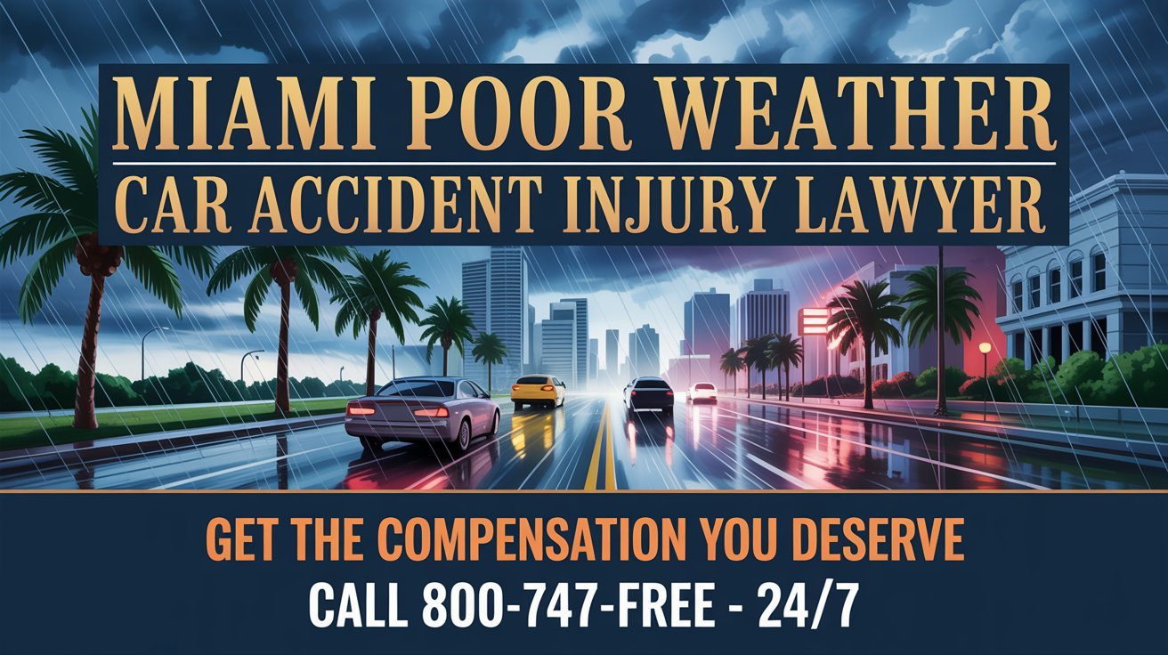 Abogado de lesiones por accidente automovilístico debido a mal tiempo en Miami
