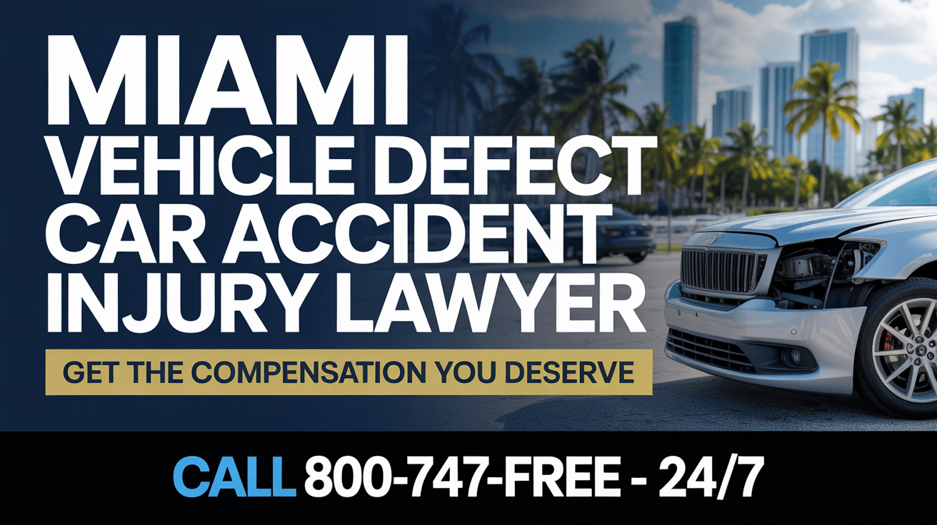 Abogado de lesiones por accidente de automóvil por defecto de vehículo en Miami