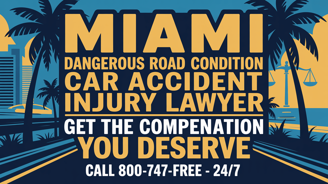 Miami Dangerous Road Condition Car Accident Injury Lawyer