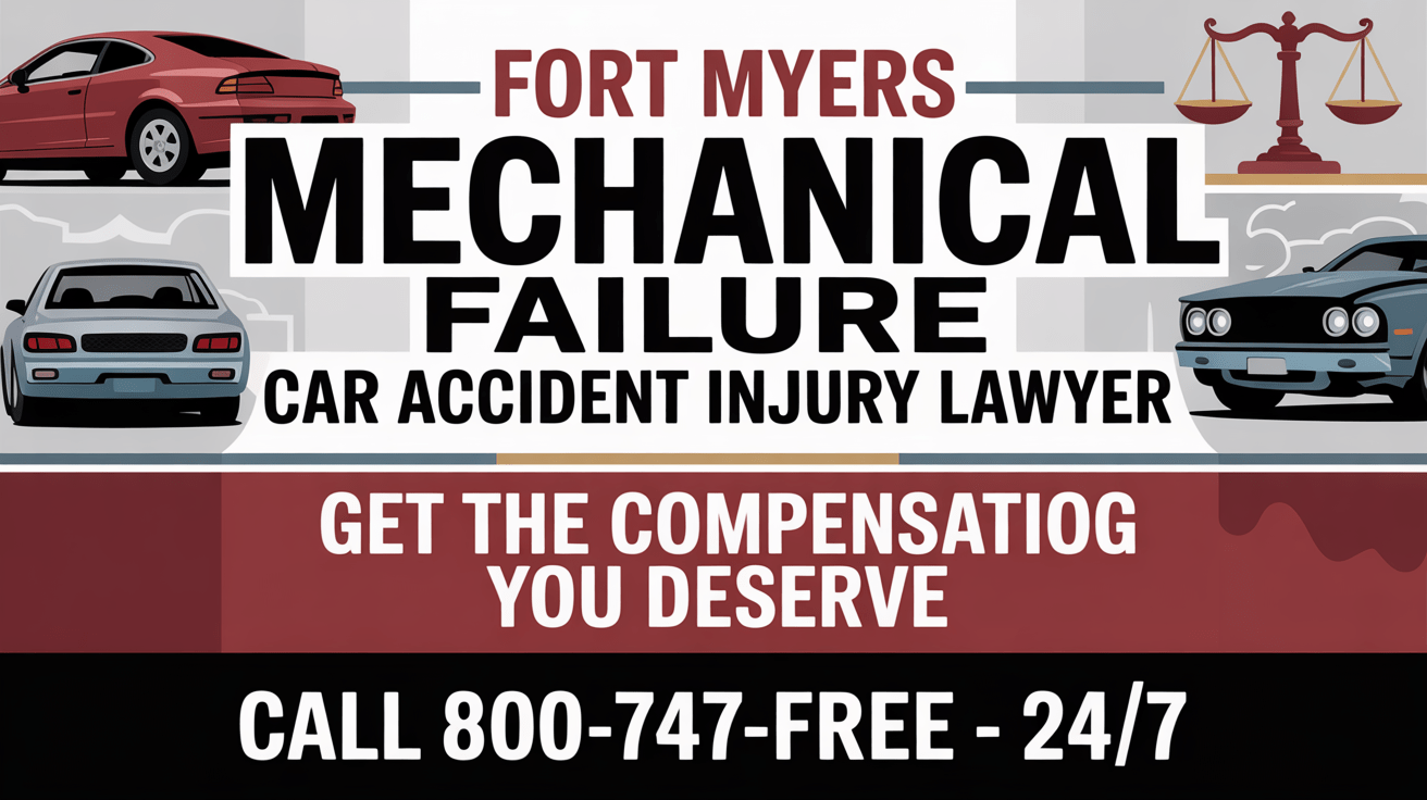 Abogado de lesiones por accidente automovilístico por falla mecánica en Fort Myers