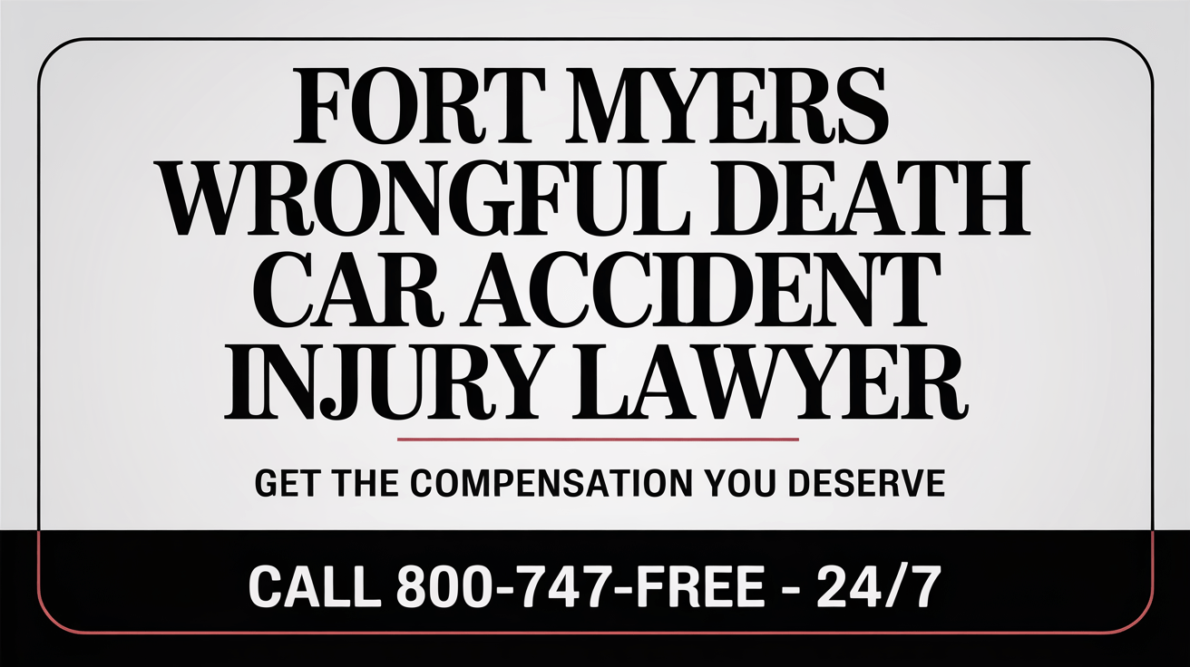 Abogado de lesiones por accidente de automóvil por muerte por negligencia en Fort Myers