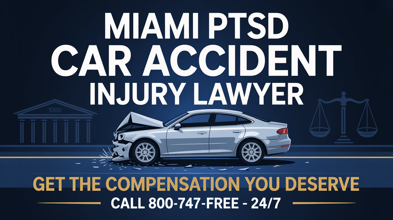 Abogado de lesiones por accidente automovilístico con PTSD en Miami