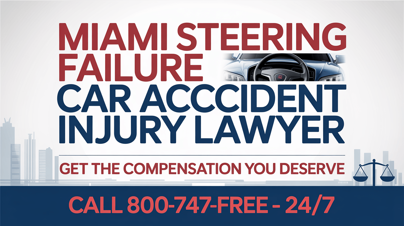 Abogado de Lesiones por Accidente de Automóvil por Falla de Dirección en Miami
