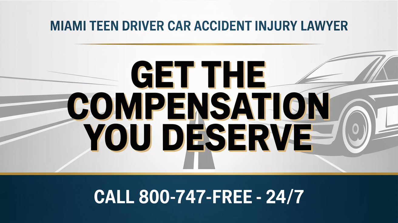 Abogado de lesiones por accidente de coche de adolescente en Miami