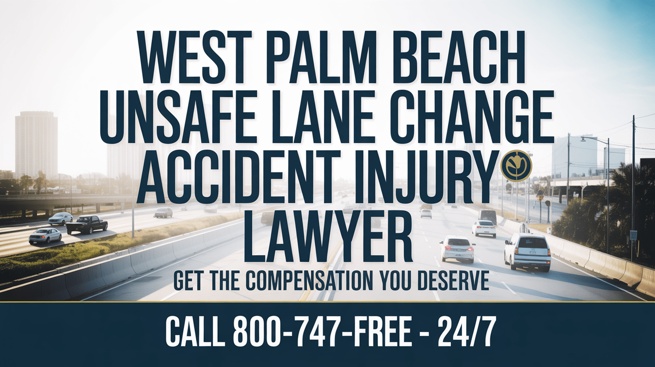 Abogado de lesiones por accidente de cambio de carril inseguro en West Palm Beach