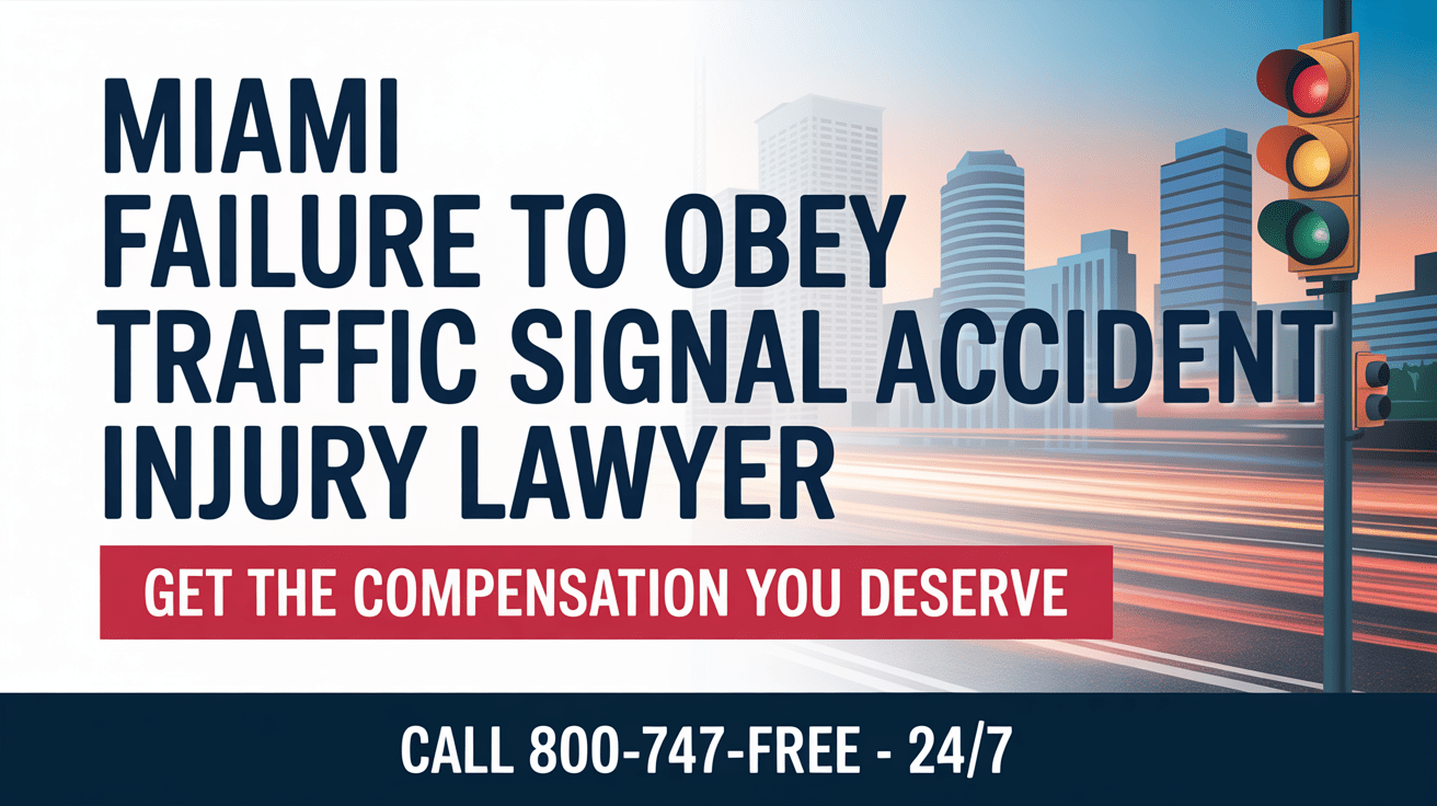 Miami Failure To Obey Traffic Signal Accident Injury Lawyer
