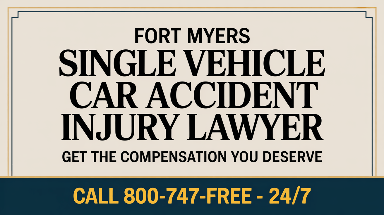 Abogado de lesiones por accidente de automóvil de un solo vehículo en Fort Myers