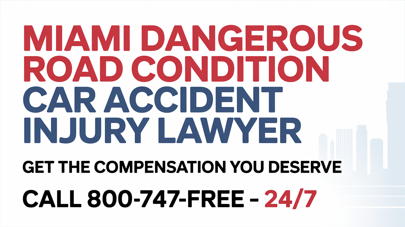 Miami Dangerous Road Condition Car Accident Injury Lawyer